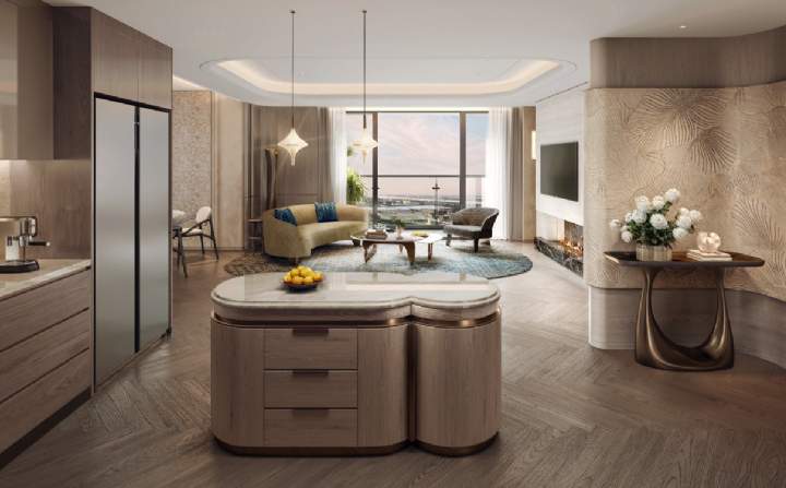 Lumiere Essence Peak living room with balcony Lumiere Essence Peak living room with balcony